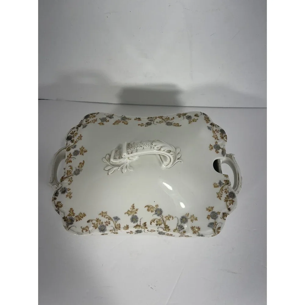 Haviland Limoges Rectangular Tureen With Lid Bowl  Fine Bone Shleiger Depose‎